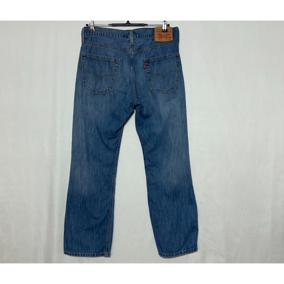 Levis 527 Jeans Mens 33X30 Blue Measures 32X29 Bootcut Medium Wash - Picture 3 of 10